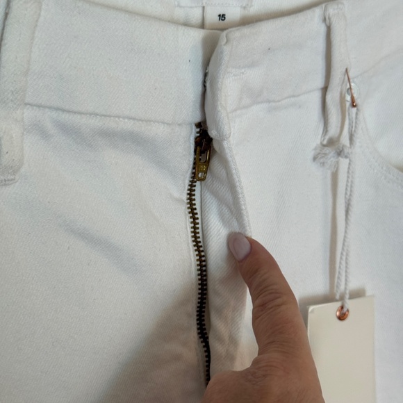 New! Good American Good Boy Straight Jean White 45764 - Picture 7 of 16